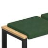 vidaXL Coj&iacute;n de banco 2 uds. pana Verde oscuro Profundidad 35 cm