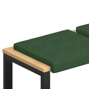 vidaXL Coj&iacute;n de banco 2 uds. pana Verde oscuro Profundidad 35 cm