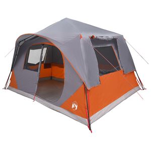 vidaXL Tienda Instant&aacute;nea con techo Gris y naranja 365 x 380 x 200 cm