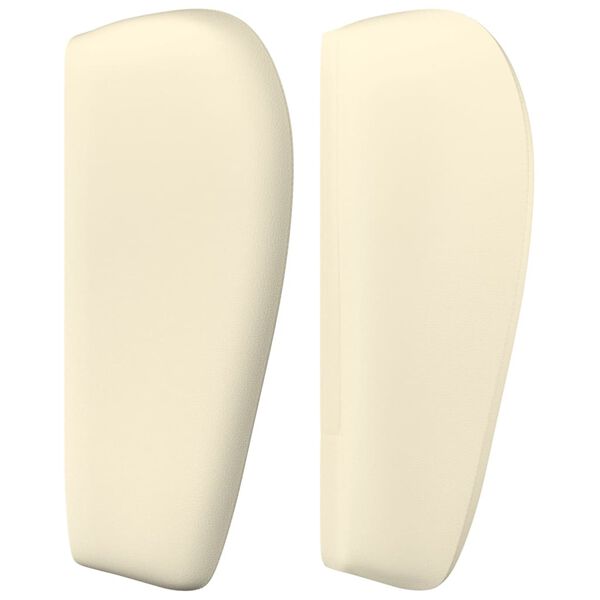 vidaXL Cabecero de cuero sint&eacute;tico color crema 147x23x78/88 cm