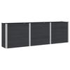 vidaXL Arriate elevado Negro 300 x 50 x 91 cm WPC y Aluminio