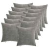 vidaXL Funda de almohada 12 uds. HEERLEN Gris oscuro 40 x 40 cm