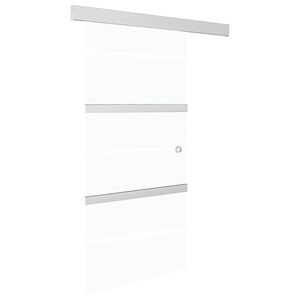 vidaXL Puerta corredera con topes suaves vidrio ESG aluminio 90x205 cm