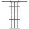vidaXL Puerta corredera con set herrajes negro 90x205 cm vidrio ESG