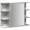 vidaXL Set muebles de baño 2 piezas madera contrachapada gris hormigón
