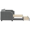vidaXL Sofá cama nido con cajones tela gris oscuro 80x200 cm