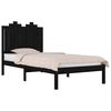 vidaXL Estructura de cama individual pequeña sin colchón madera negro