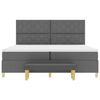 vidaXL Cama tipo Box Spring con colch&oacute;n Gris oscuro 200 x 200 cm tela