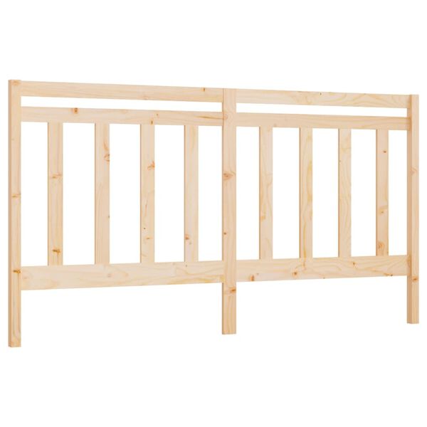 vidaXL Cabecero de cama madera maciza de pino 206x4x100 cm