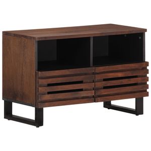 vidaXL Mueble de TV madera maciza mango marr&oacute;n 70x34x46 cm