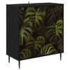 vidaXL Aparador ELBURG Roble Negro 69 x 33 x 76 cm