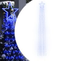 vidaXL Luces para árbol de Navidad 320 LED azul 375 cm