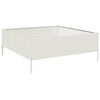 vidaXL Arriate de acero blanco 100x100x25 cm