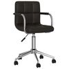 vidaXL Silla de oficina giratoria de cuero sint&eacute;tico negro