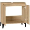 vidaXL Armario de lavabo madera contrachapada roble Sonoma 58x33x60 cm