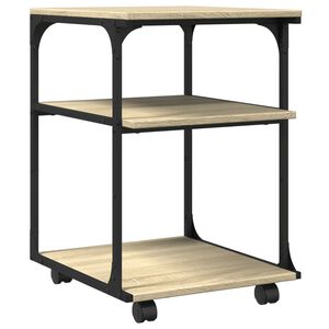 vidaXL Soporte de impresora 3 niveles roble Sonoma 43x48x64 cm