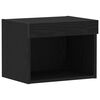 vidaXL Conjunto de mueble de TV con LED Roble Negro 40 x 30 x 30 cm