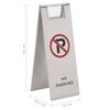 vidaXL Se&ntilde;al de parking plegable acero inoxidable