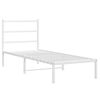 vidaXL Estructura cama sin colch&oacute;n con cabecero metal blanco 75x190 cm