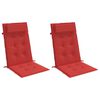 vidaXL Cojines de silla con respaldo alto 2 uds tela Oxford rojo