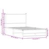 vidaXL Estructura de cama sin colchón metal roble ahumado 107x203 cm