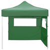 vidaXL Cenador plegable con 2 paredes verde 3x3 m