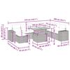 vidaXL Set sof&aacute;s jard&iacute;n y cojines 9 pzas rat&aacute;n sint&eacute;tico acacia beige