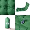vidaXL Colch&oacute;n de camping autoinflable con almohada 1 persona verde