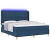 vidaXL Cama tipo Box Spring con colch&oacute;n Azul 180 x 200 cm tela
