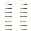 vidaXL Decoraciones pared en forma escalera 2uds 30x100cm Rama natural