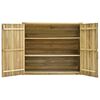 vidaXL Caseta herramientas jardín madera pino impregnada 135x60x123 cm