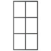 vidaXL Puerta corredera con herrajes ESG vidrio y aluminio 102x205 cm