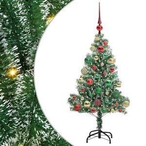 vidaXL &Aacute;rbol de Navidad Artificial Nevado con Luz LED Verde y 120 cm