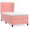 vidaXL Cama box spring con colch&oacute;n terciopelo rosa 90x200 cm