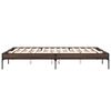 vidaXL Estructura cama madera ingenier&iacute;a metal marr&oacute;n roble 150x200 cm