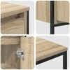vidaXL Juego de muebles de ba&ntilde;o con estante 3 pcs Roble Sonoma y Negro