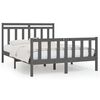 vidaXL Estructura de cama sin colch&oacute;n madera de pino gris 140x200 cm