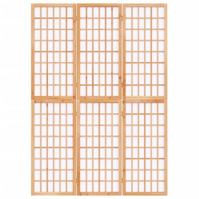 vidaXL Biombo plegable con 3 paneles estilo japonés 120x170 cm