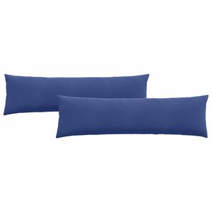 vidaXL Cojines de sof&aacute; 2 pcs Azul Polic&iacute;a 145 x 40 cm Tela de pana