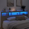vidaXL Cabecero de cama con LED roble Sonoma 220x17x102 cm