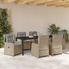 vidaXL Conjunto de Comedor de Jard&iacute;n 7 pcs Beige y Gris Claro