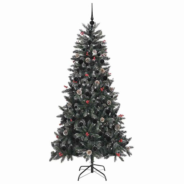 vidaXL &Aacute;rbol de Navidad artificial Verde 210 cm PVC, Pl&aacute;stico y Acero