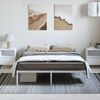 vidaXL Estructura de cama de metal blanca 135x190 cm
