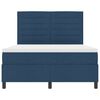 vidaXL Cama tipo Box Spring con colch&oacute;n con LED Azul 140 x 190 cm tela