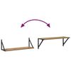 vidaXL Estanter&iacute;as de pared 2 pcs Roble artesanal 80 x 25 x 25,5 cm
