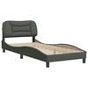 vidaXL Estructura de cama sin colch&oacute;n Hvar tela gris oscuro 90x190 cm