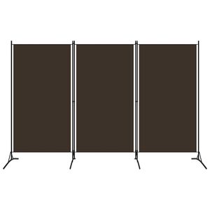 vidaXL Biombo divisor de 3 paneles marr&oacute;n 260x180 cm