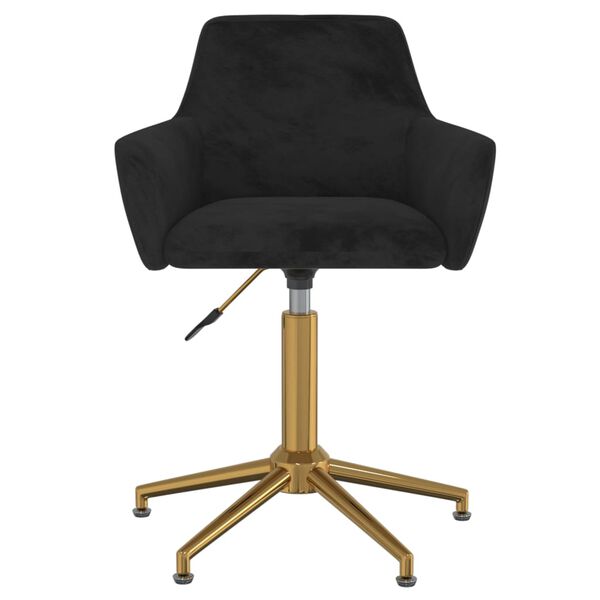 vidaXL Silla de comedor giratoria 6 uds terciopelo negro