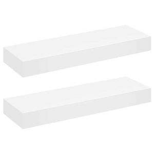 vidaXL Estantes de pared flotantes con cajones 2 uds blanco 80 cm