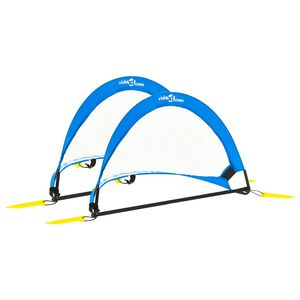 vidaXL Porter&iacute;a de f&uacute;tbol infantil 2 uds bolsa almacenaje 75,5x46x48cm